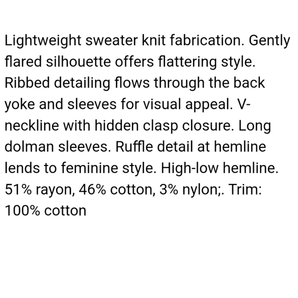 Free People Olive Green Rib & Ruffles Sweater Dress/Tunic Size Small - Picture 15 of 16